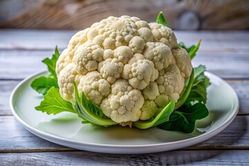 Fresh Cauliflower on Plate - Food Photography - Ingredients