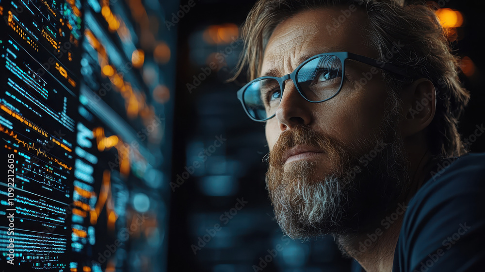 Poster data scientist developing predictive models to identify bacc in technology-driven environments