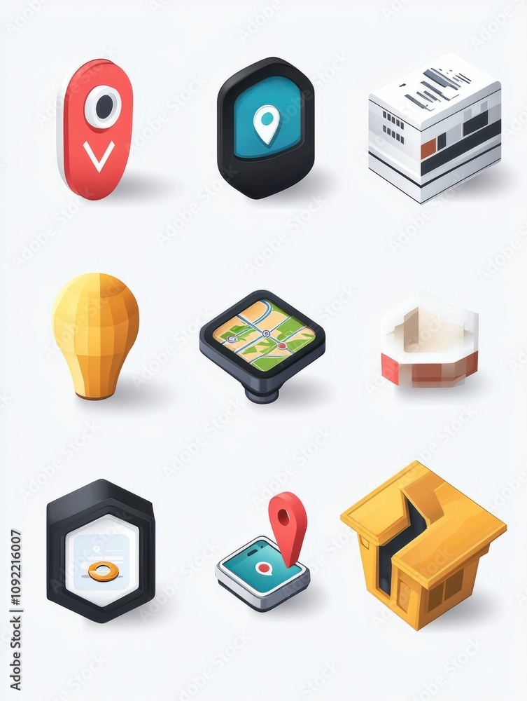 Poster gps icon. internet things icons universal set for web and mobile