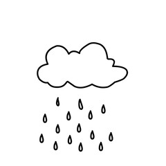 Raining Cloud Outline 