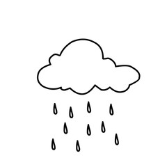 Raining Cloud Outline 