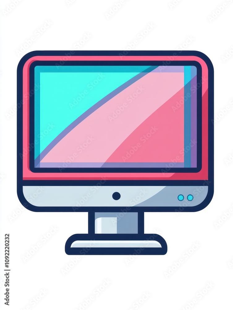 Fototapete monitor pc multi color style icon. simple thin line, outline of internet things icons for ui and ux,