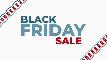 Fototapeta premium Black Friday Sale colorful text typography on white or black background banner illustration great for wishing and celebrating Happy Black Friday Sale in November