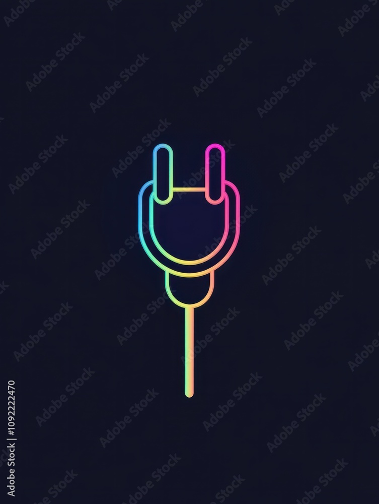 Poster plug multi color style icon. simple thin line, outline of internet things icons for ui and ux, websi