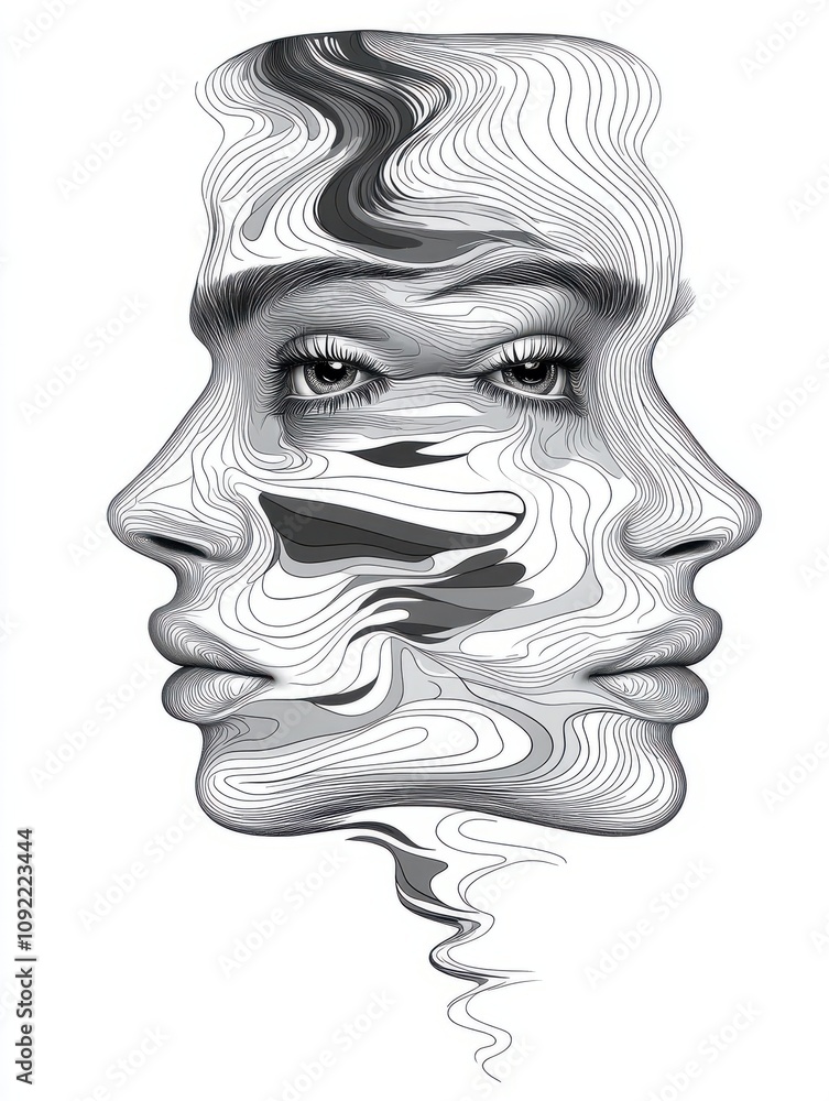 Poster reflect image vector line icon isolated on white background. reflect image line icon for infographic