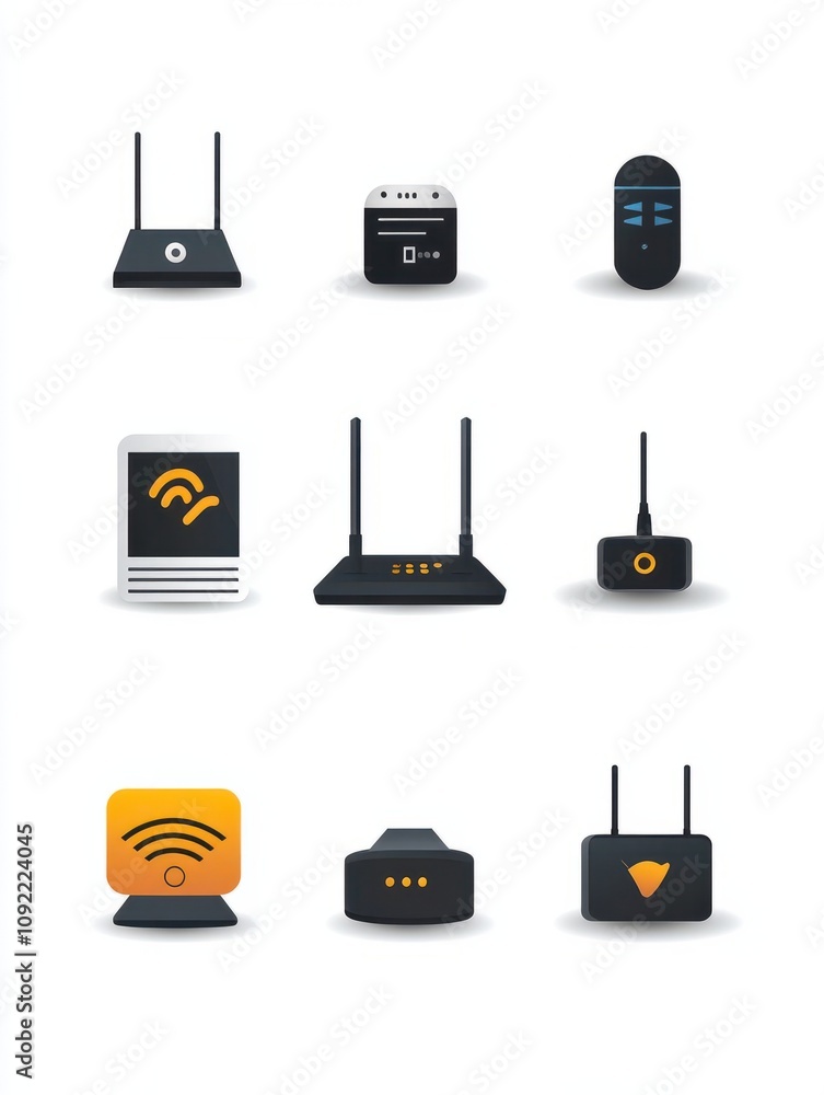Poster router icon. internet things icons universal set for web and mobile