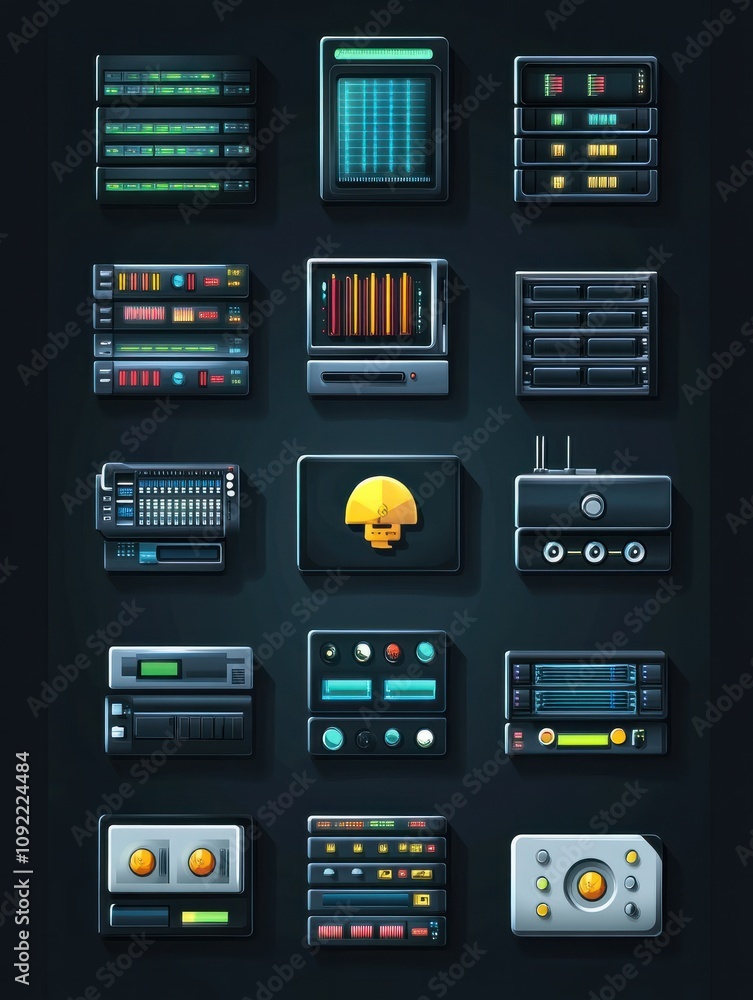 Aufkleber server icon. internet things icons universal set for web and mobile