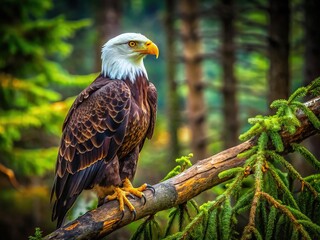 Obraz premium AI-generated bald eagle photo, showcasing American pride.