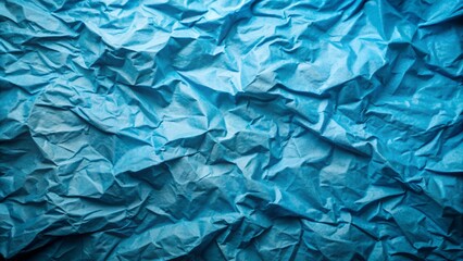 Fototapeta premium Blue Crumpled Paper Texture Background for Creative Projects, Presentations, and Digital Designs - Perfect for Textures, Backgrounds, and Artistic Enhancements