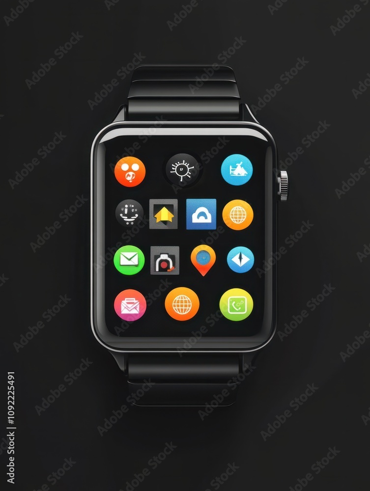 Poster smartwatch icon. internet things icons universal set for web and mobile