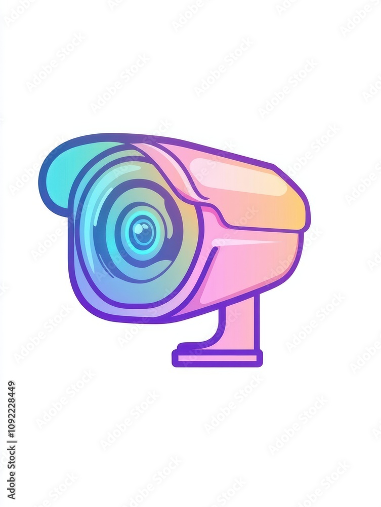 Aufkleber webcam multi color style icon. simple thin line, outline of internet things icons for ui and ux, web