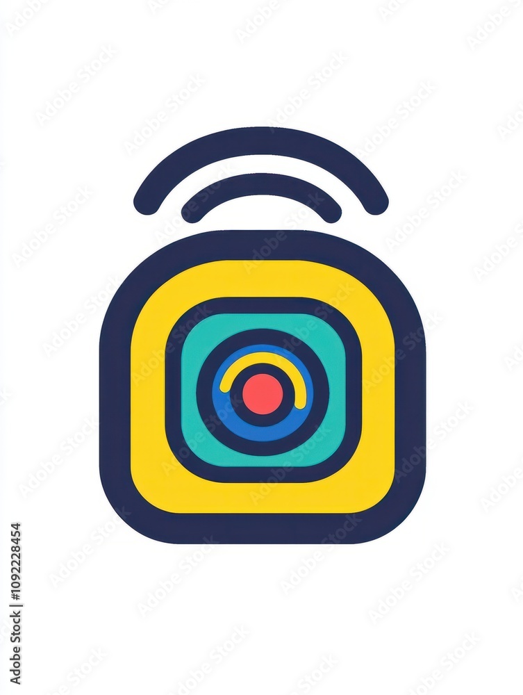 Poster webcam multi color style icon. simple thin line, outline of internet things icons for ui and ux, web