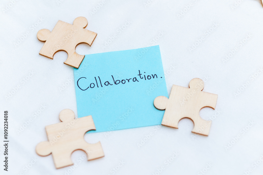Poster business collaboration event office space focus on teamwork bright environment close-up view innovat