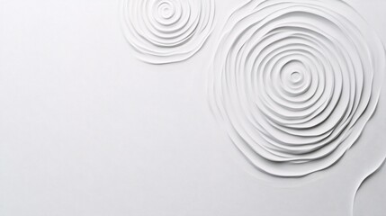Fototapeta premium minimalist white canvas subtly embossed with intricate circular patterns, their faint swirls catching light to create an ever-changing interplay of shadow and texture