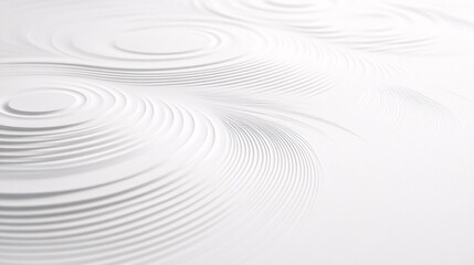 minimalist white canvas subtly embossed with intricate circular patterns, their faint swirls catching light to create an ever-changing interplay of shadow and texture