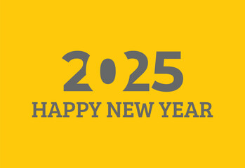 Happy New Year from the 2025 design mockup for Christmas. Holiday Greeting Card for the 2025 year - Vector Stock Illustration