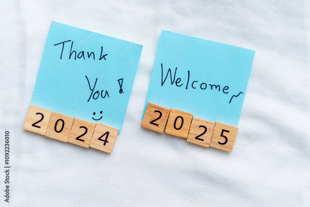 Leinwandbilder new year's greetings for business transition office setting visual message bright environment close-