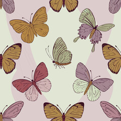 Butterfly pattern cute pattel color