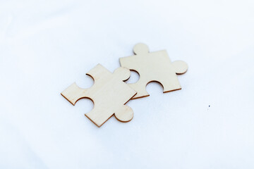 Obraz premium Puzzle pieces of business strategy creative workspace visual content collaborative environment insightful viewpoint problem-solving concept