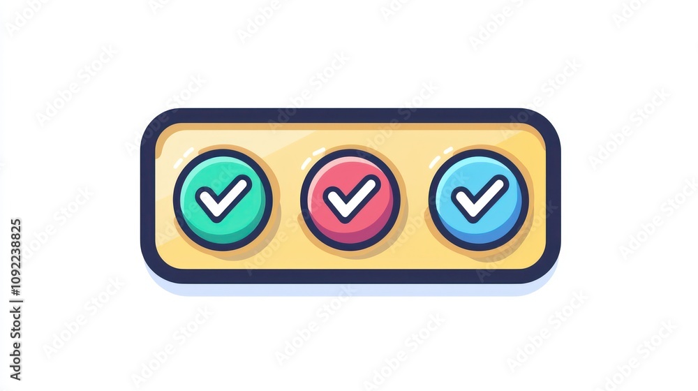 Poster detailed line icon representing an item choosing mechanism.