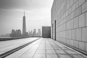 Fototapeta premium Minimalist abstract design on gray background, clean lines, minimalist design