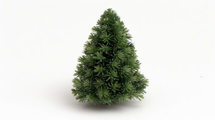 Fototapeta premium Small green artificial Christmas tree decoration.