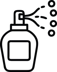 Obraz premium spray bottle illustration icon. black silhouette icon