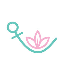 Obraz premium female gender or vagina logo icon vector concept design