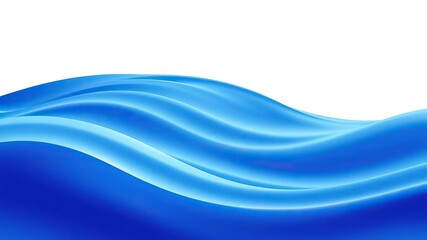 Fototapeta premium Smooth blue wave shape with gentle oscillations and subtle gradations, wavy motion, natural scenery