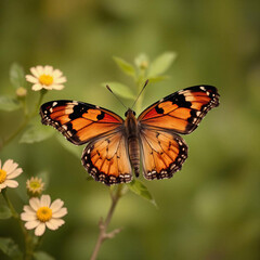 Fototapeta premium butterfly on a flower