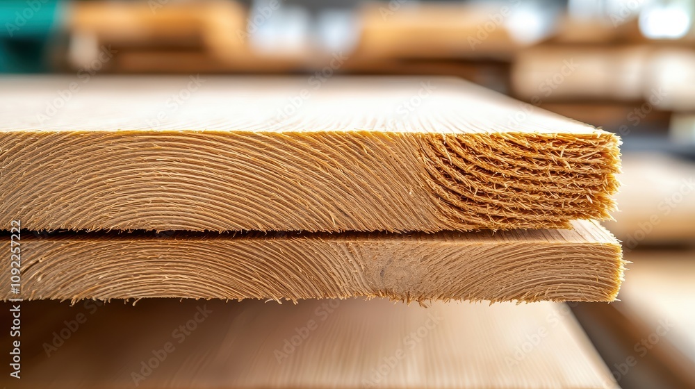 Poster termite control service concept, close-up view of treated wood with protective layer showing natural