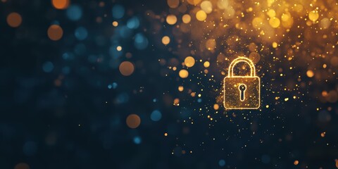 Digital security concept abstract background visual content glowing environment futuristic viewpoint privacy awareness