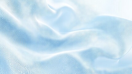 Light blue abstract halftone background with small dots and flowing wavy lines