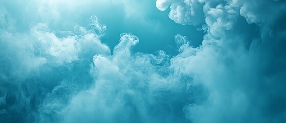 Fototapeta premium Beautiful abstract light blue cloudy background with various natural clouds and smoke – ideal for covers, greeting cards, wallpapers, templates, and creative decorations