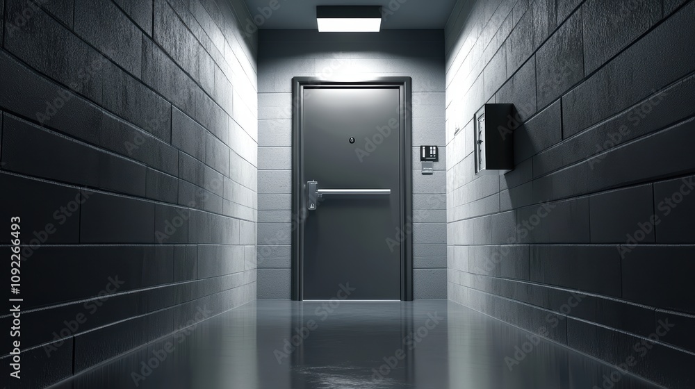 Poster securing access points identifying intrusion risks at unknown locations digital security indoor wide