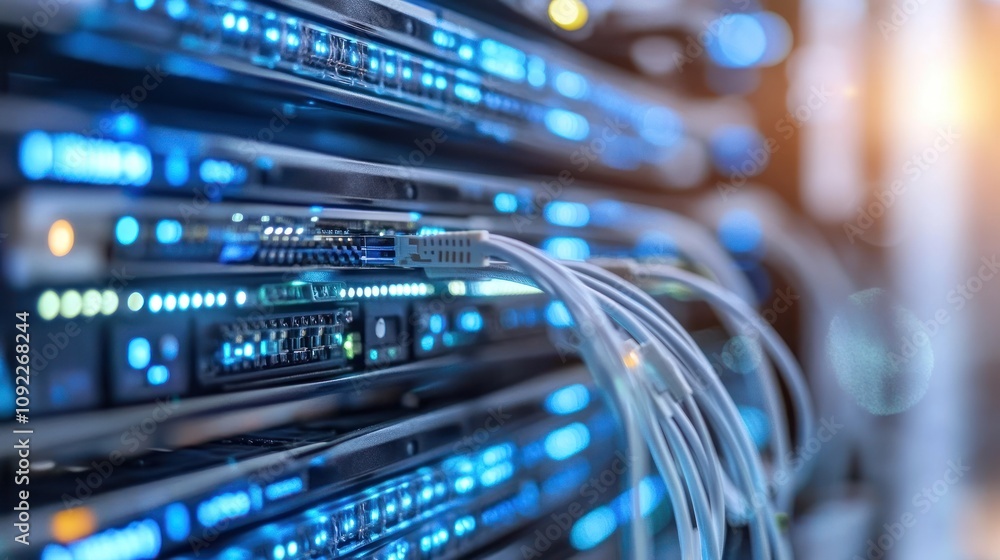 Poster network server rack data center technology