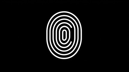 A glyph icon of a fingerprint scanner used for security purposes.