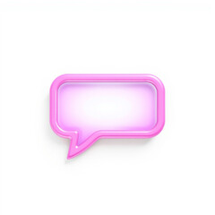 Naklejka premium pink bubble speech isolated on white background