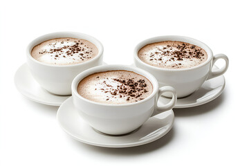 Obraz premium Delicious hot chocolate cups cozy cafe food photography warm lighting close-up indulgent treats for winter days