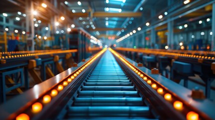 Conveyor Belt in Factory
