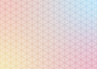 Soft gradient pink flower pattern blue art background