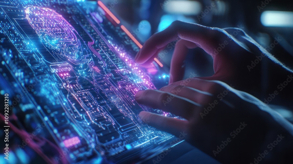 Poster ai artificial intelligence, iot internet of things, digital transformation, software develpment conc