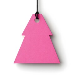 Pink Triangle Tag on String