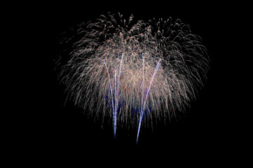 Vectorial Fireworks with black background