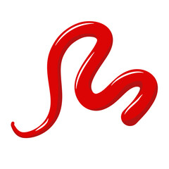 Tomato red juice or ketchup sauce