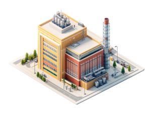 a building with a tower and trees