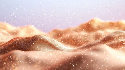 Fototapeta premium Golden Gradient Background with Glitter Textures