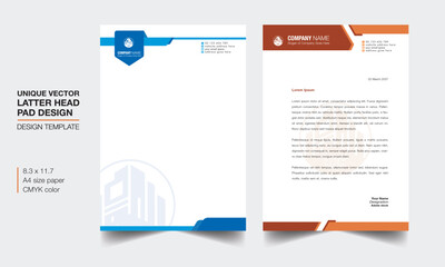Unique vector latter head pad design template © D.SIGN.R