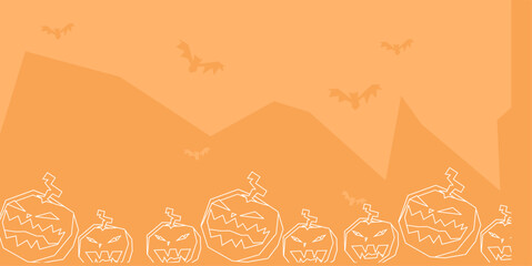 Halloween day theme background with copy space area, aesthetic halloween colored background