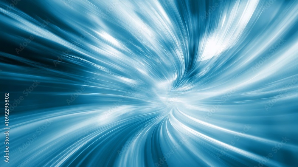Poster abstract light blue background with dynamic motion blur effect, smooth gradient, modern artistic tex